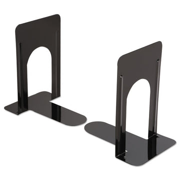 Universal® Economy Bookends, Nonskid, 5.88 X 8.25 X 9, Heavy Gauge Steel, Black freeshipping - TVN Wholesale